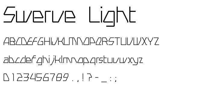 Swerve  Light font